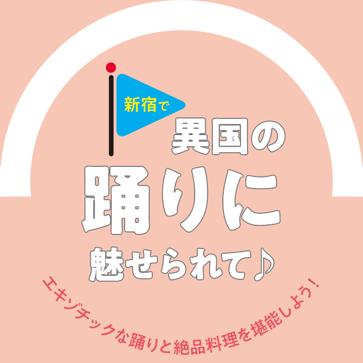 新宿で異国の踊りに魅せられて♪ エキゾチックな踊りと絶品料理を堪能しよう！