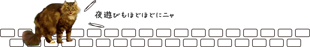 夜遊びもほどほどにニャ